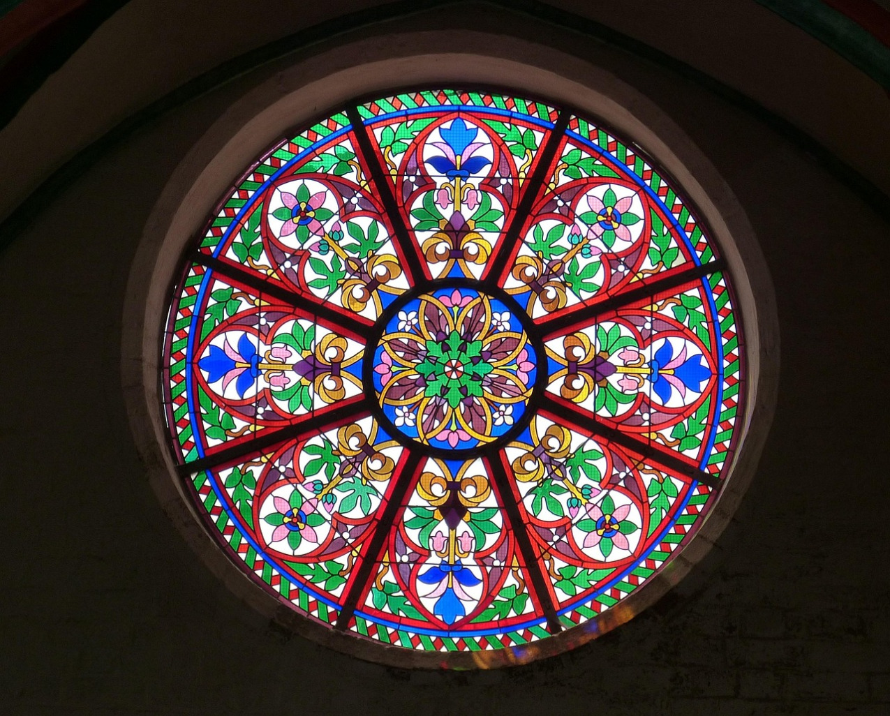 stained glass church light